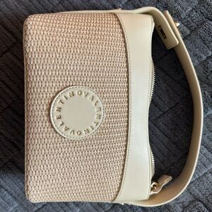 Valentino by Mario Beige Woven Shoulder Bag